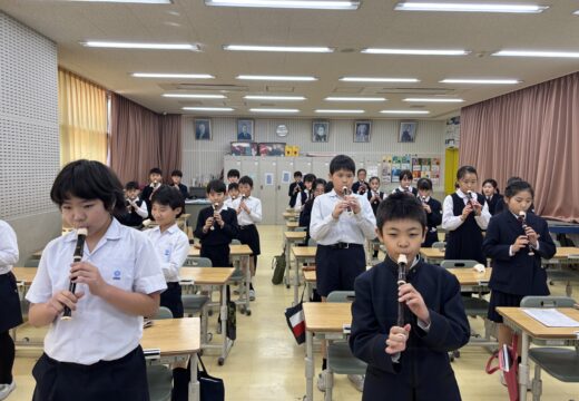 目指せはなまる！リコーダー教室♪（３・４年生　音楽）
