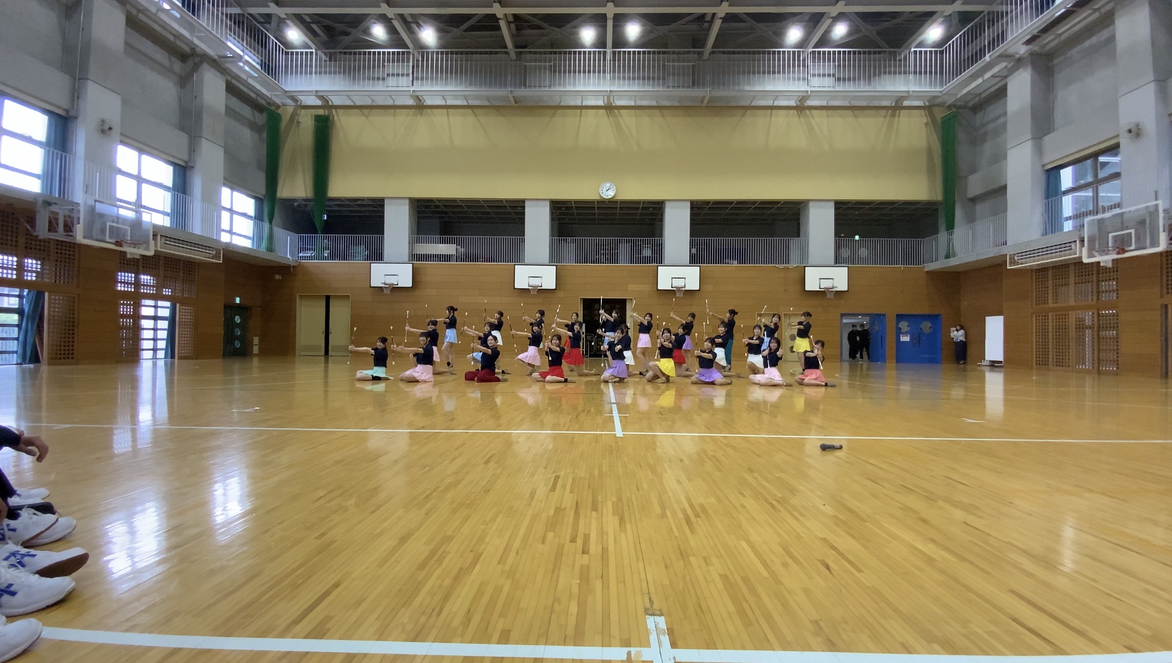 バトントワーリング部による発表