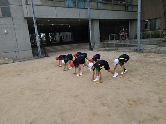 最後のリレー練習